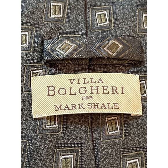 Villa Bolgheri For Mark Shale 100% Silk Men’s Neck Tie Made In Italy - Picture 8 of 9